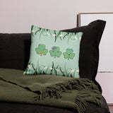 Three Cute Shamrocks Cushion