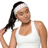 Candy Cane Treble Clef Headband (White)