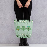 Three Cute Shamrocks Tote Bag