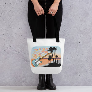 California Sunset Guitar Tote Bag