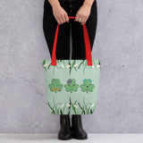 Three Cute Shamrocks Tote Bag