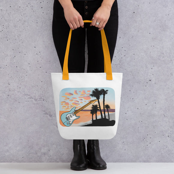 California Sunset Guitar Tote Bag