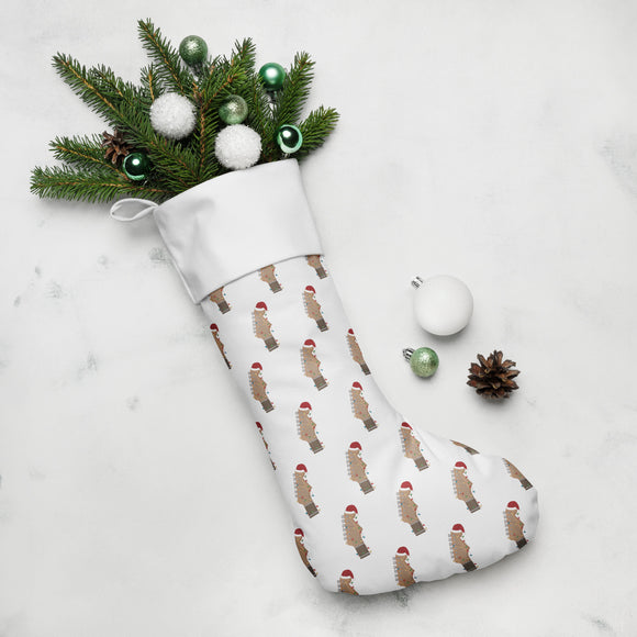 Christmas Guitar (Pattern White) Christmas Stocking [US Shipping Only]