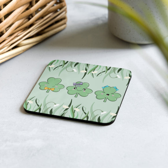 Three Cute Shamrock Coaster