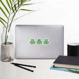 Three Cute Shamrocks Bubble-Free Stickers