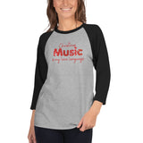 Christmas Music Is My Love Language (Unisex 3/4 Sleeve Raglan Shirt)