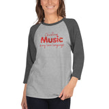 Christmas Music Is My Love Language (Unisex 3/4 Sleeve Raglan Shirt)