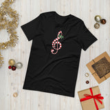 Candy Cane Treble Clef (Short-Sleeve Men's/Unisex T-Shirt)