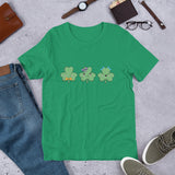 Three Cute Shamrocks (Short-Sleeve Men's/Unisex T-Shirt)