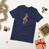 Candy Cane Treble Clef (Short-Sleeve Men's/Unisex T-Shirt)