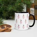 Candy Cane Treble Clef Mug with Color Inside