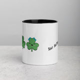 Three Cute Shamrocks Mug with Color Inside