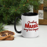 Christmas Music Is My Love Language Mug with Color Inside