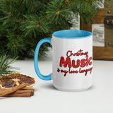 Christmas Music Is My Love Language Mug with Color Inside