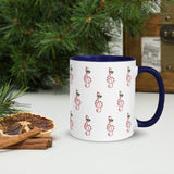 Candy Cane Treble Clef Mug with Color Inside