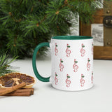 Candy Cane Treble Clef Mug with Color Inside