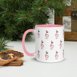 Candy Cane Treble Clef Mug with Color Inside