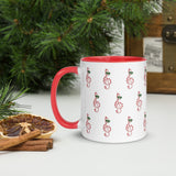 Candy Cane Treble Clef Mug with Color Inside