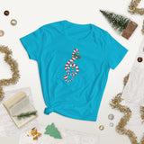 Candy Cane Treble Clef (Women's Short Sleeve T-Shirt)