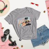 California Sunset Guitar (Women's Short Sleeve T-Shirt)