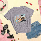 California Sunset Guitar (Women's Short Sleeve T-Shirt)