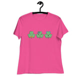 Three Cute Shamrocks (Women's Cozy T-Shirt)