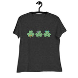 Three Cute Shamrocks (Women's Cozy T-Shirt)