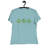 Three Cute Shamrocks (Women's Cozy T-Shirt)