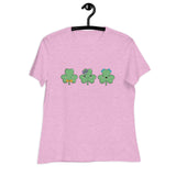 Three Cute Shamrocks (Women's Cozy T-Shirt)