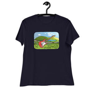 Ireland Scenic Guitar (Women's Cozy T-Shirt)