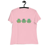 Three Cute Shamrocks (Women's Cozy T-Shirt)