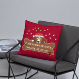 Odie-De Christmas Cushion (Red)