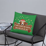 Odie-De Christmas Cushion (Green)