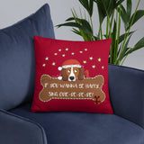 Odie-De Christmas Cushion (Red)