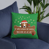 Odie-De Christmas Cushion (Green)