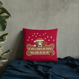 Odie-De Christmas Cushion (Red)