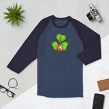 Shamrock Guitar (Unisex 3/4 Sleeve Raglan Shirt)