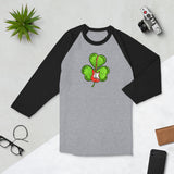 Shamrock Guitar (Unisex 3/4 Sleeve Raglan Shirt)