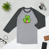 Shamrock Guitar (Unisex 3/4 Sleeve Raglan Shirt)