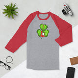 Shamrock Guitar (Unisex 3/4 Sleeve Raglan Shirt)