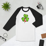 Shamrock Guitar (Unisex 3/4 Sleeve Raglan Shirt)