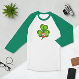 Shamrock Guitar (Unisex 3/4 Sleeve Raglan Shirt)