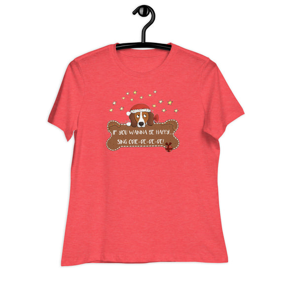 Odie-De Christmas (Women's Cozy T-Shirt)